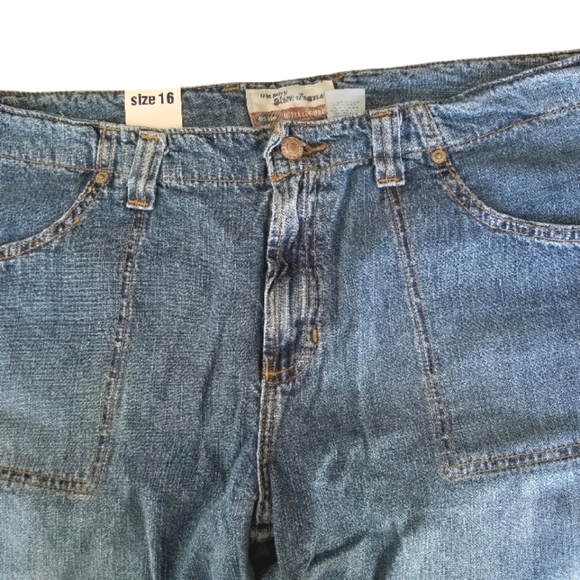 NWT Retro Old Navy Women's Med Waist Bootcut Med Wash Split Hem Jeans 16 - Picture 2 of 6